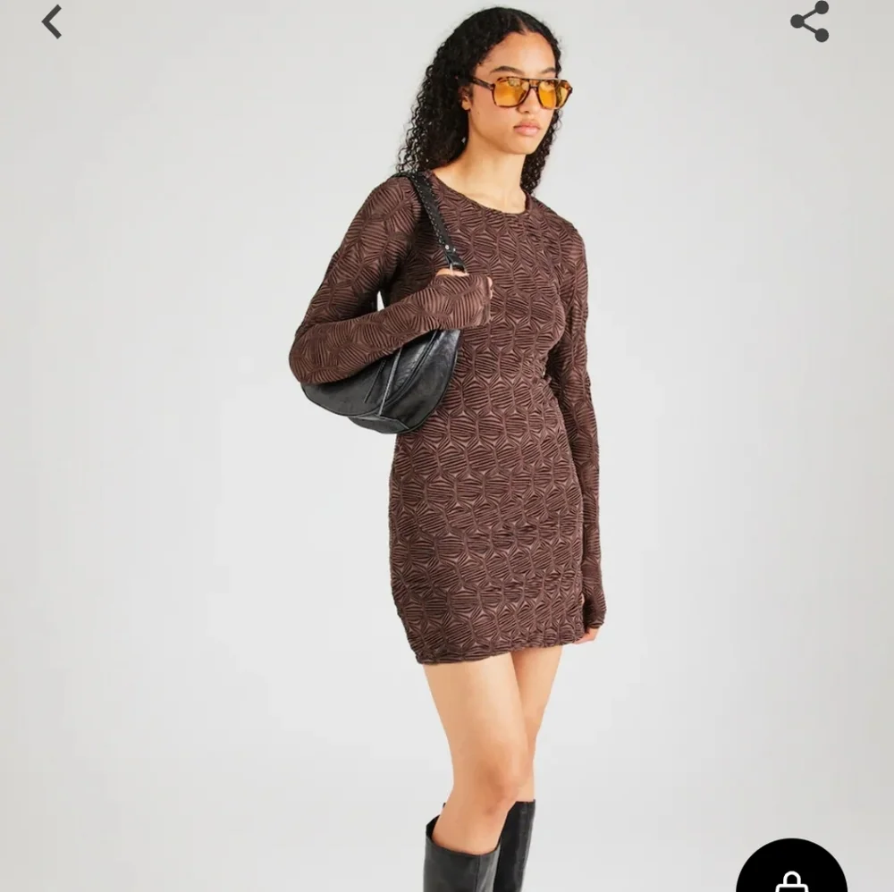 NWT FREE PEOPLE PAULIE mini Dress Textured Boho Chic festival Brown